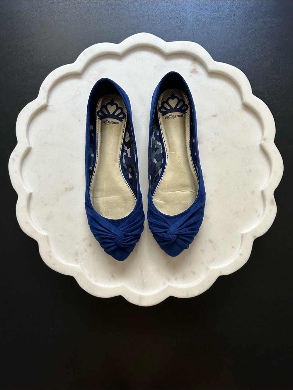 Women's Fergalicious Blue Flats Size 7